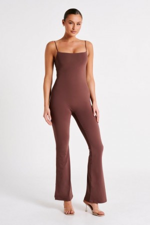 Women's Meshki Adelaide Recycled Nylon Jumpsuit Brown Australia | V4O-3952