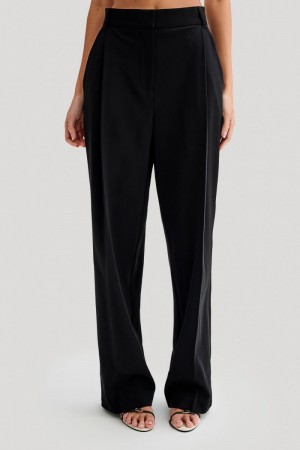 Women's Meshki Amelie Suiting Straight Leg Pants Black Australia | P7O-7525