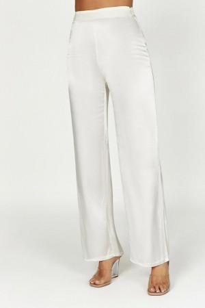 Women's Meshki Aspyn Satin Pants White Australia | H8T-2522