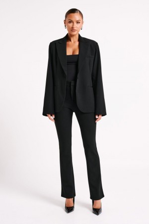 Women's Meshki Bexley Oversized Shoulder Pads Blazers Black Australia | D6P-1968