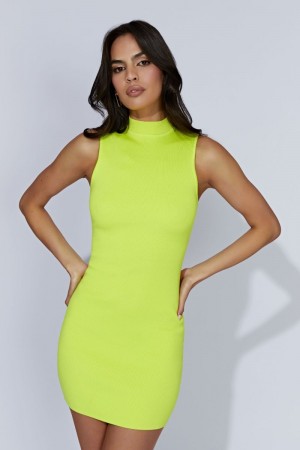 Women's Meshki Delia Sleeveless Knit Mini Dress Green Australia | Q2C-6735