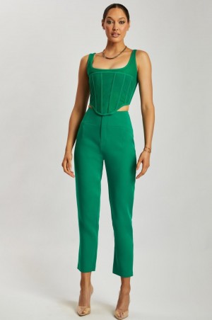 Women's Meshki Indie High Waist Pants Green Australia | H3A-5705