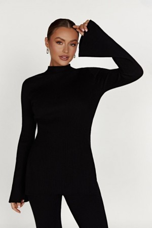 Women's Meshki Jovie Oversized Knit Jumper Black Australia | V1Q-2241