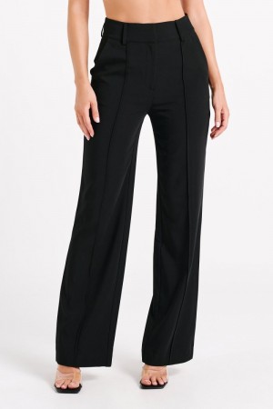 Women's Meshki Lisa High Waist Suiting Pants Black Australia | R7A-4590