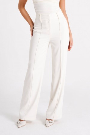 Women's Meshki Lisa High Waist Suiting Pants White Australia | C7A-3552