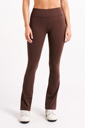 Women's Meshki Sherrie Yoga Pants Dark Chocolate Australia | F6N-8727