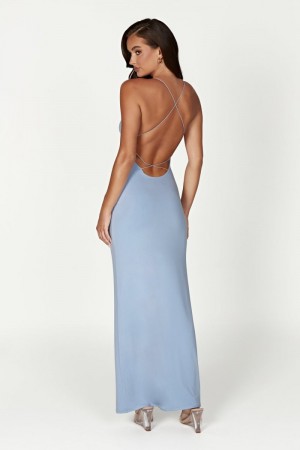 Women's Meshki Sinead Twist Maxi Dress Blue Australia | V5J-2557