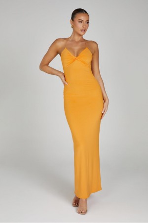 Women's Meshki Sinead Twist Maxi Dress Orange Australia | G2U-5827