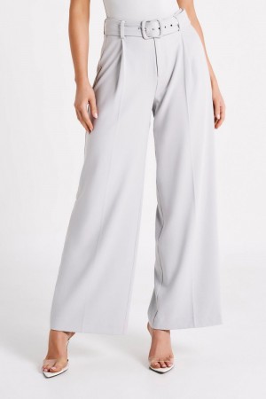 Women's Meshki Tenley Wide Leg Suiting Pants Grey Australia | C7L-6157