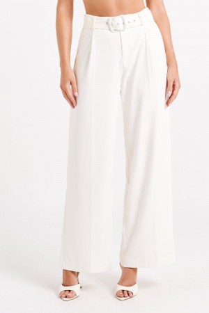 Women's Meshki Tenley Wide Leg Suiting Pants White Australia | M8Z-1854