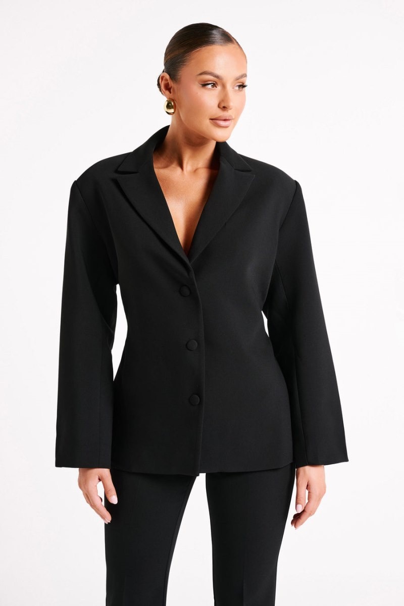 Women's Meshki Addie Suiting Blazers Black Australia | B7Q-9486