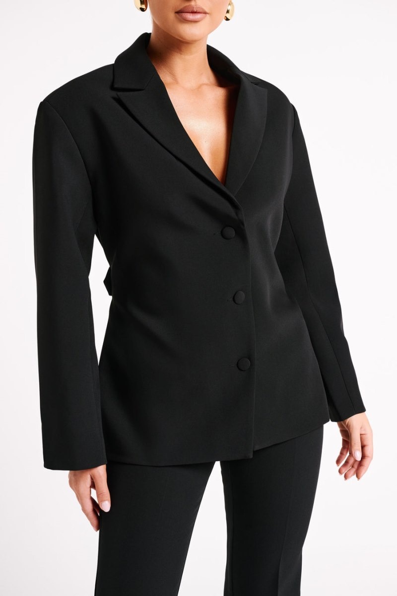 Women's Meshki Addie Suiting Blazers Black Australia | B7Q-9486