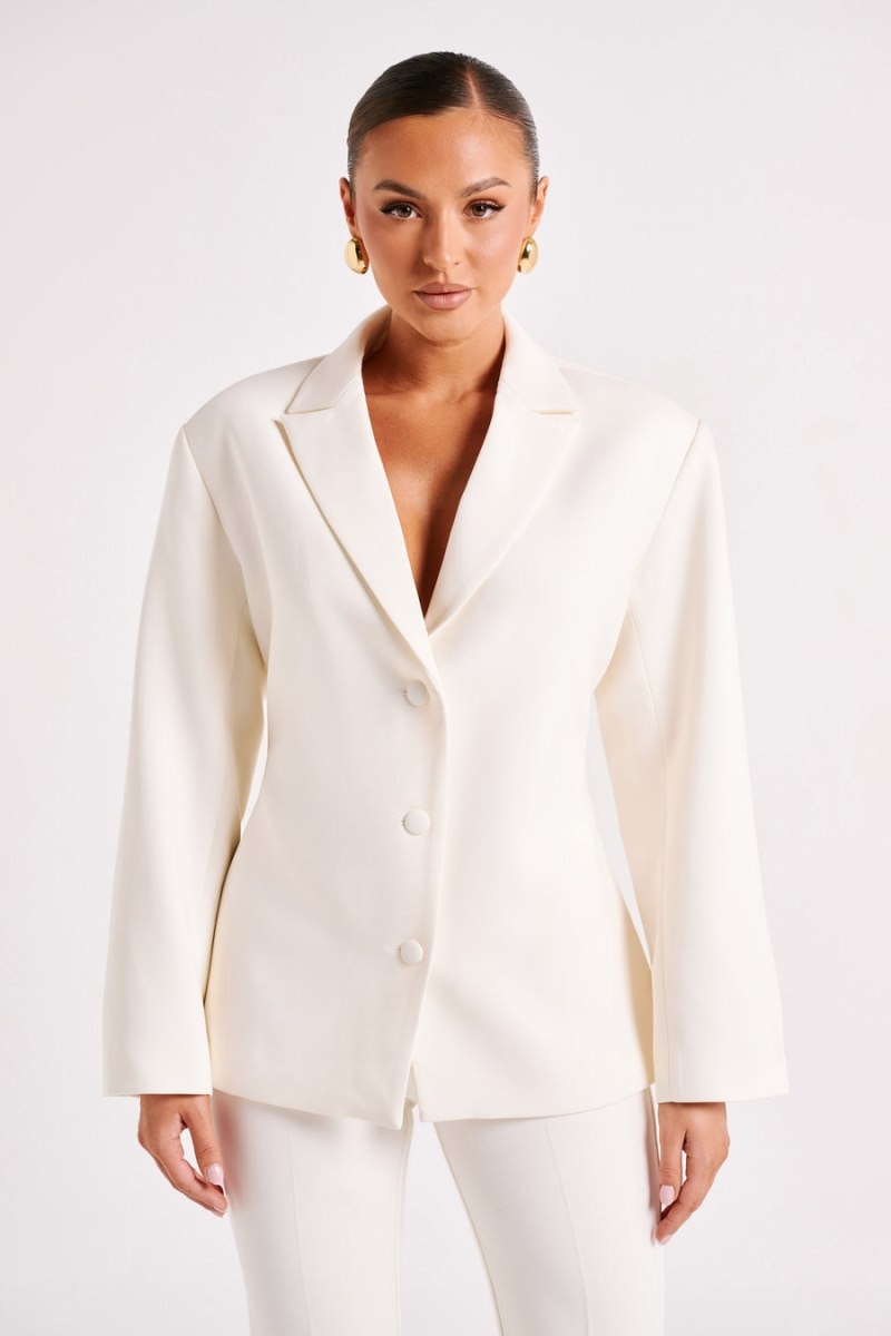 Women's Meshki Addie Suiting Blazers White Australia | B3Z-8895