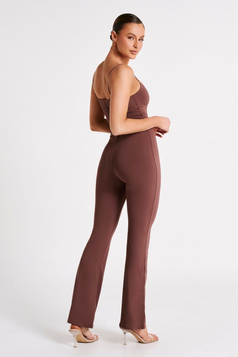 Women's Meshki Adelaide Recycled Nylon Jumpsuit Brown Australia | V4O-3952