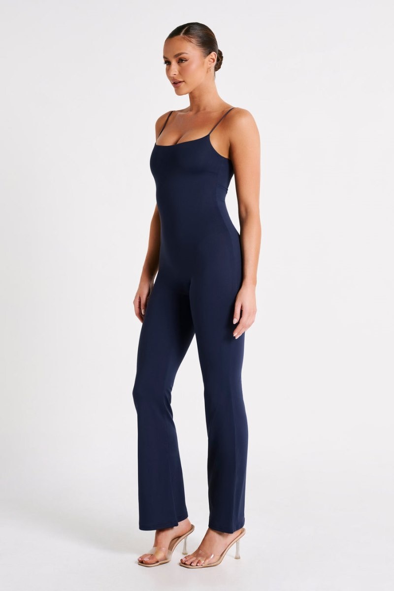 Women's Meshki Adelaide Recycled Nylon Jumpsuit Navy Australia | C5D-2284