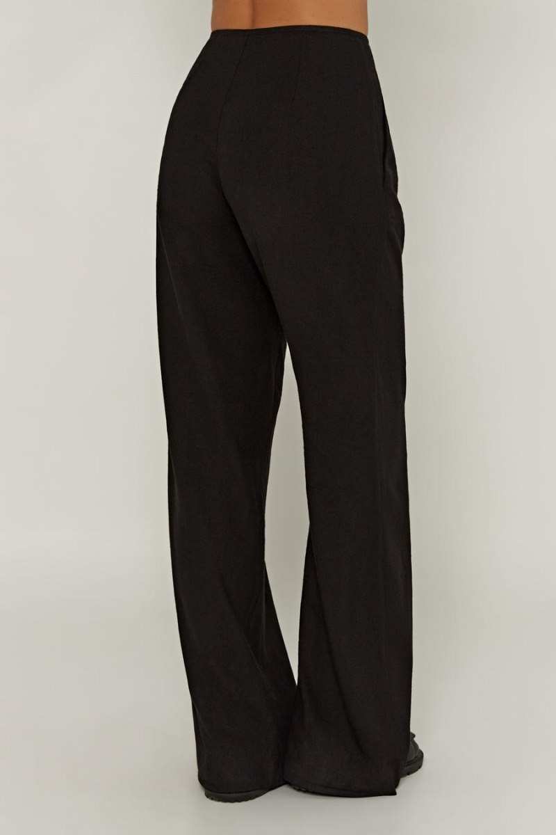 Women's Meshki Adina Linen Pants Black Australia | Y3Y-1870