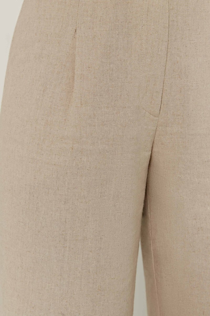 Women's Meshki Adina Linen Pants White Australia | A0S-6504