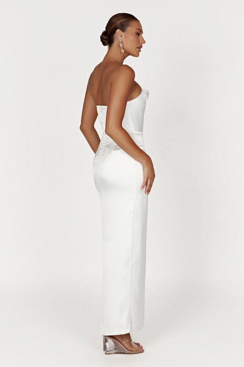 Women's Meshki Alanis Strapless Maxi Dress White Australia | O0X-4201