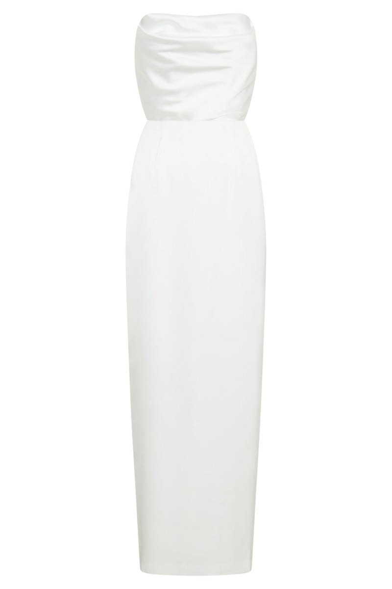 Women's Meshki Alanis Strapless Maxi Dress White Australia | O0X-4201