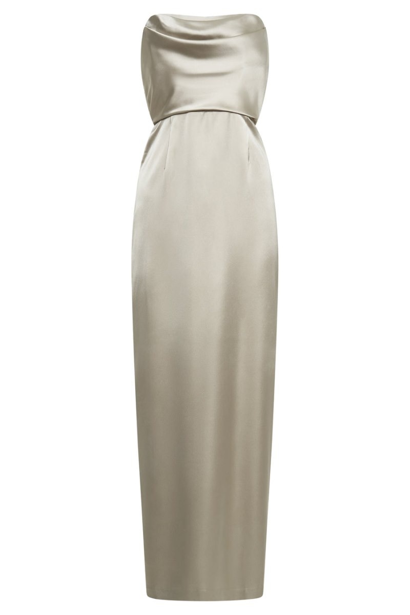 Women's Meshki Alanis Strapless Maxi Dress Beige Australia | Q6F-7001