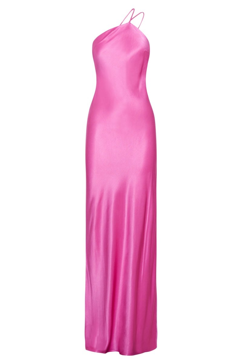 Women's Meshki Alena One Shoulder Maxi Dress Pink Australia | L7H-4525