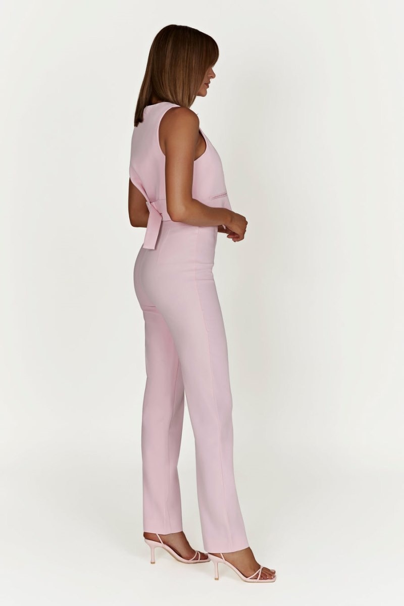 Women's Meshki Allanah Straight Leg Pants Pink Australia | N1Q-1795