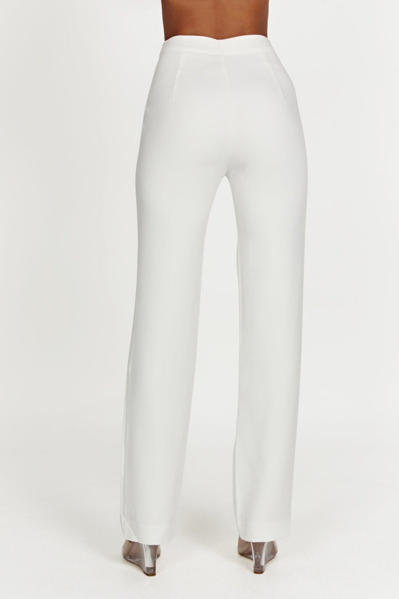 Women's Meshki Allanah Straight Leg Pants White Australia | O1U-1620