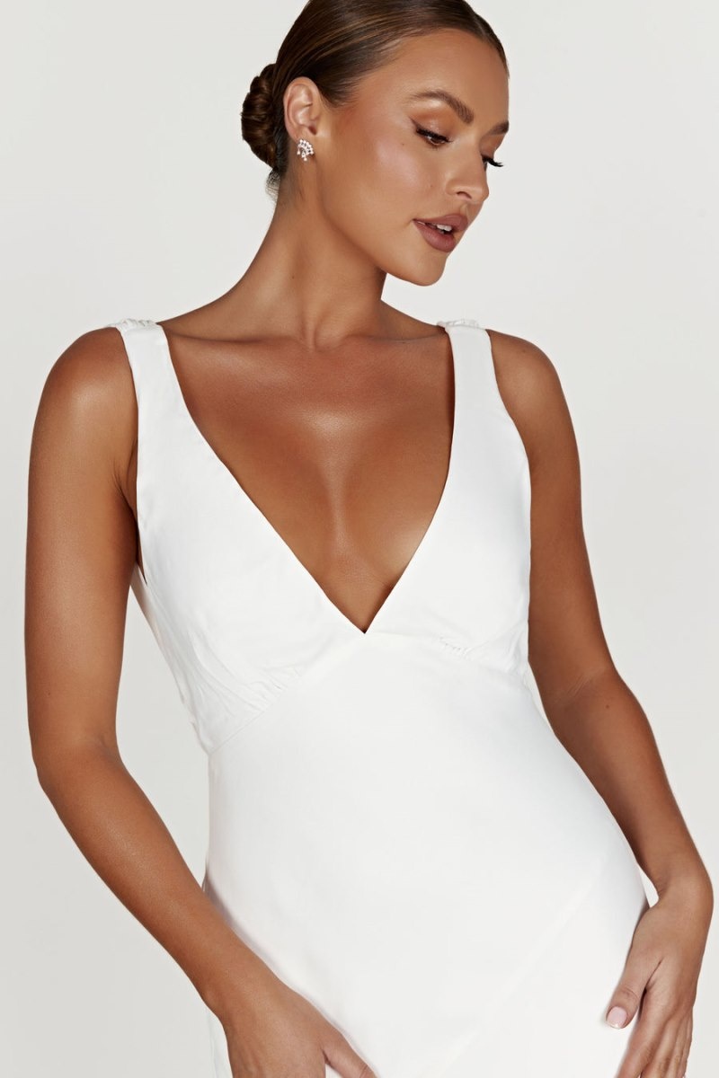 Women's Meshki Amanza Dress Cowl Back Maxi Dress White Australia | I9H-5551