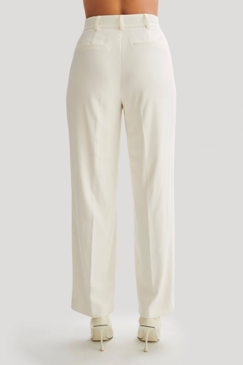 Women's Meshki Amelie Suiting Straight Leg Pants White Australia | Q8C-5340