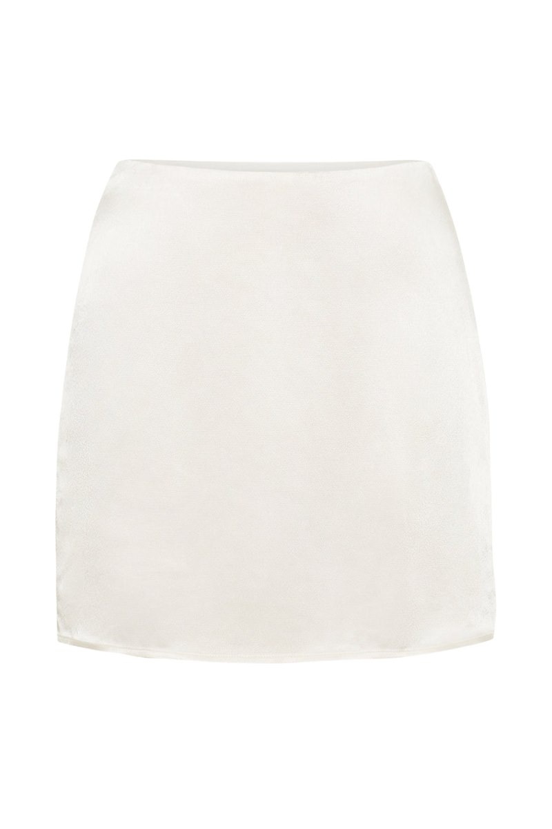 Women's Meshki Amia Satin Mini Skirts White Australia | J2H-5211