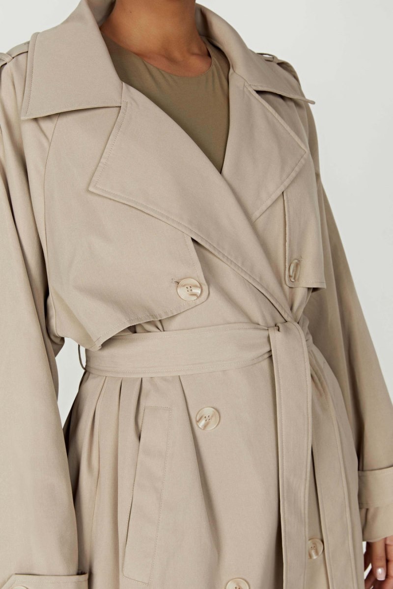 Women's Meshki Andreas Oversized Trench Coat Beige Australia | U6P-7185