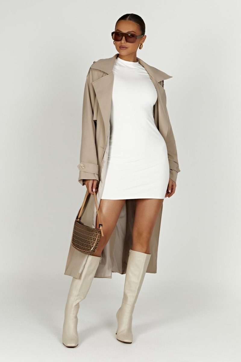 Women\'s Meshki Andreas Oversized Trench Coat Beige Australia | U6P-7185