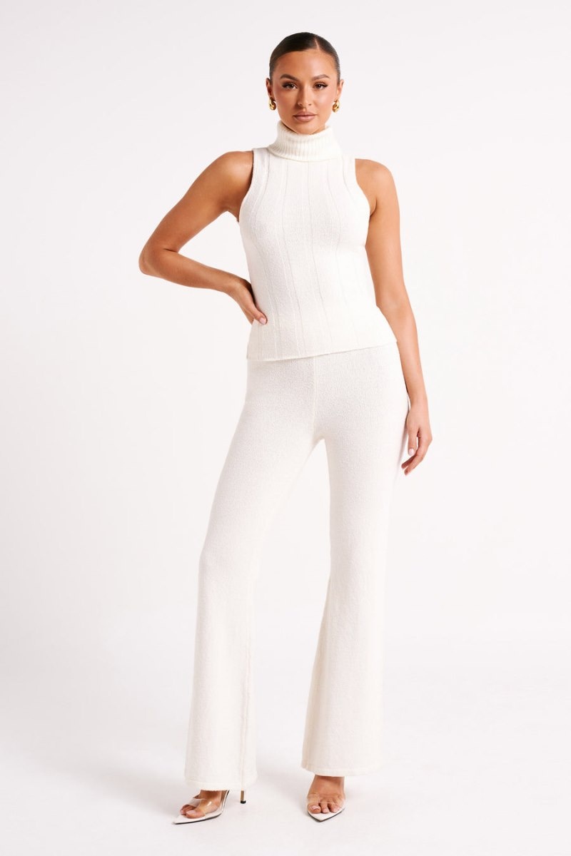 Women's Meshki Angelina Knit Pants White Australia | M0B-5934