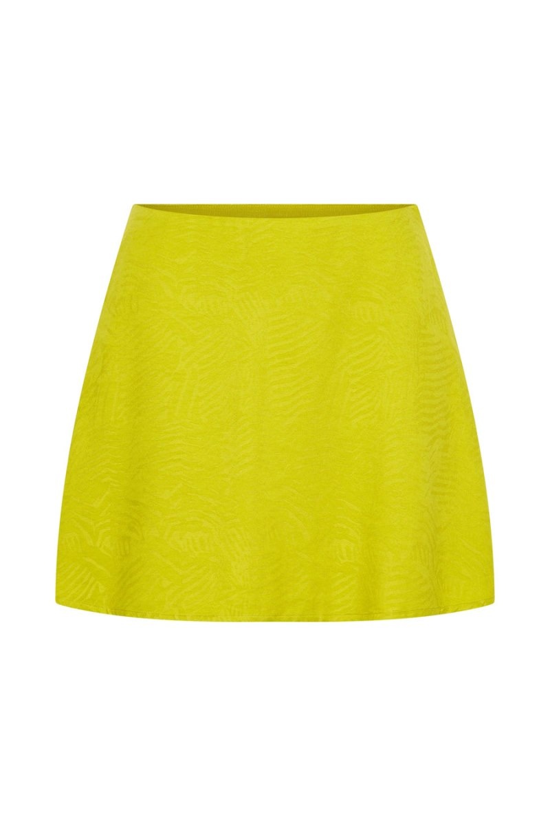 Women's Meshki Annalise Satin A Line Mini Skirts Yellow Australia | J2O-0286