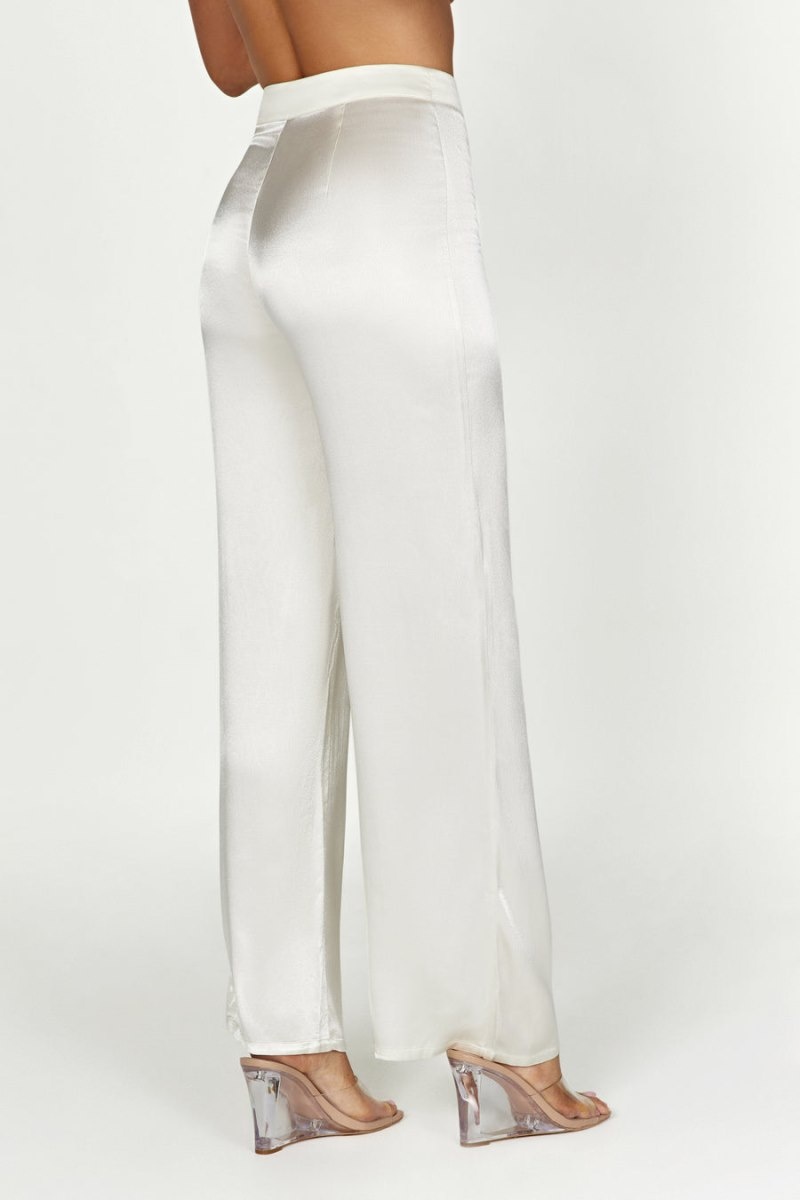 Women's Meshki Aspyn Satin Pants White Australia | H8T-2522