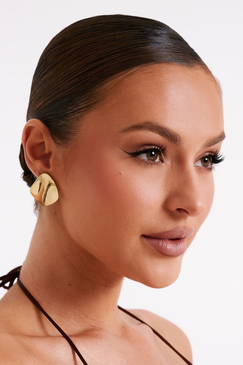 Women's Meshki Austen Irregular Earrings Gold Australia | F9B-7598