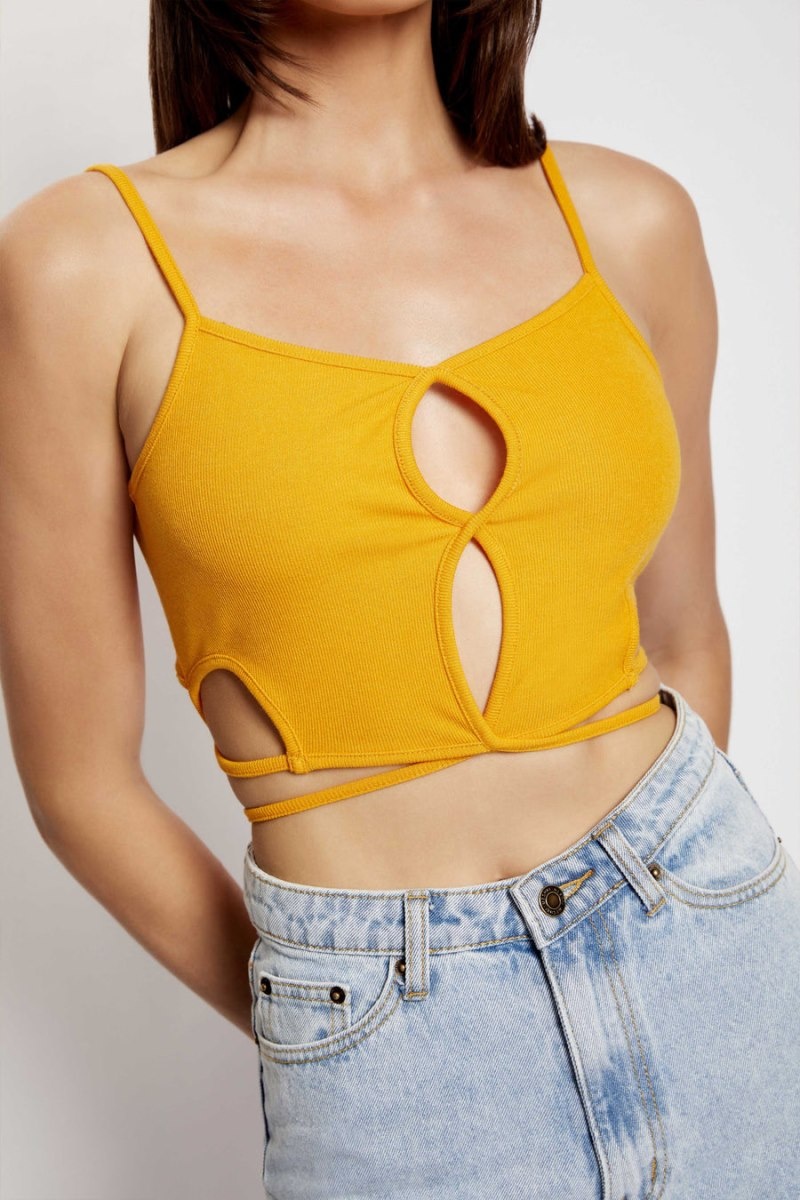 Women's Meshki Ayesha Cut Out Singlet Bralettes Mango Australia | T2Y-4156