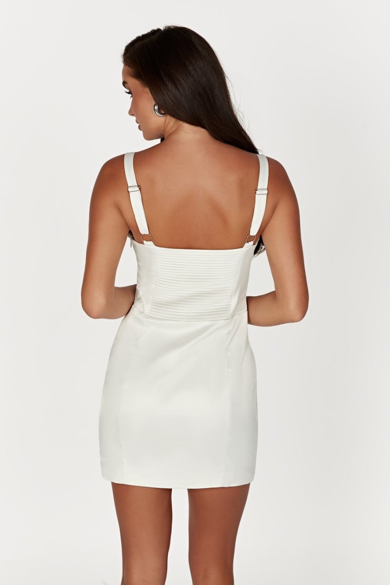 Women's Meshki Azaria Hook And Eye Mini Dress White Australia | A5W-0053