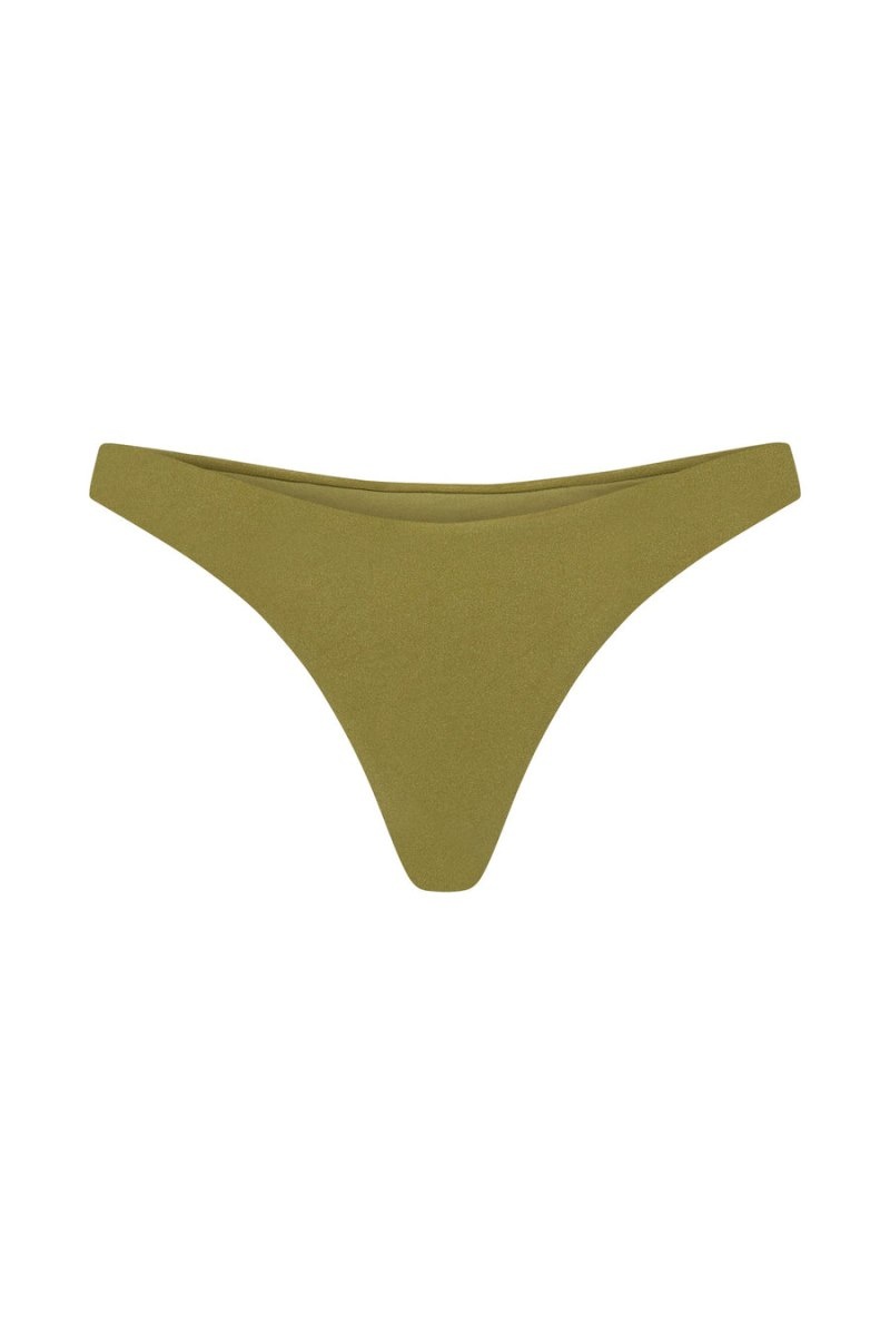 Women's Meshki Bambi Cheeky Cut Bikini Bottoms Bikinis Olive Australia | W4A-9831