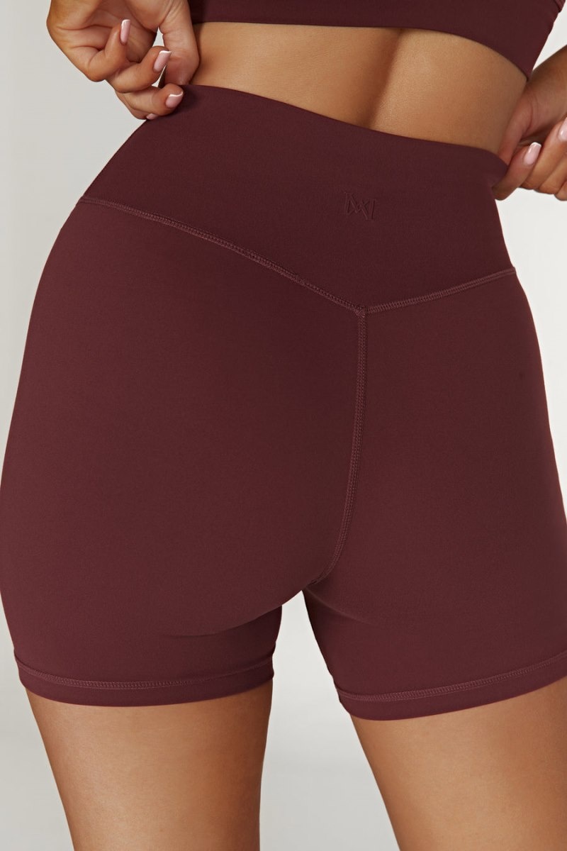 Women's Meshki Carly Bike Shorts Dark Red Australia | Z7L-6894