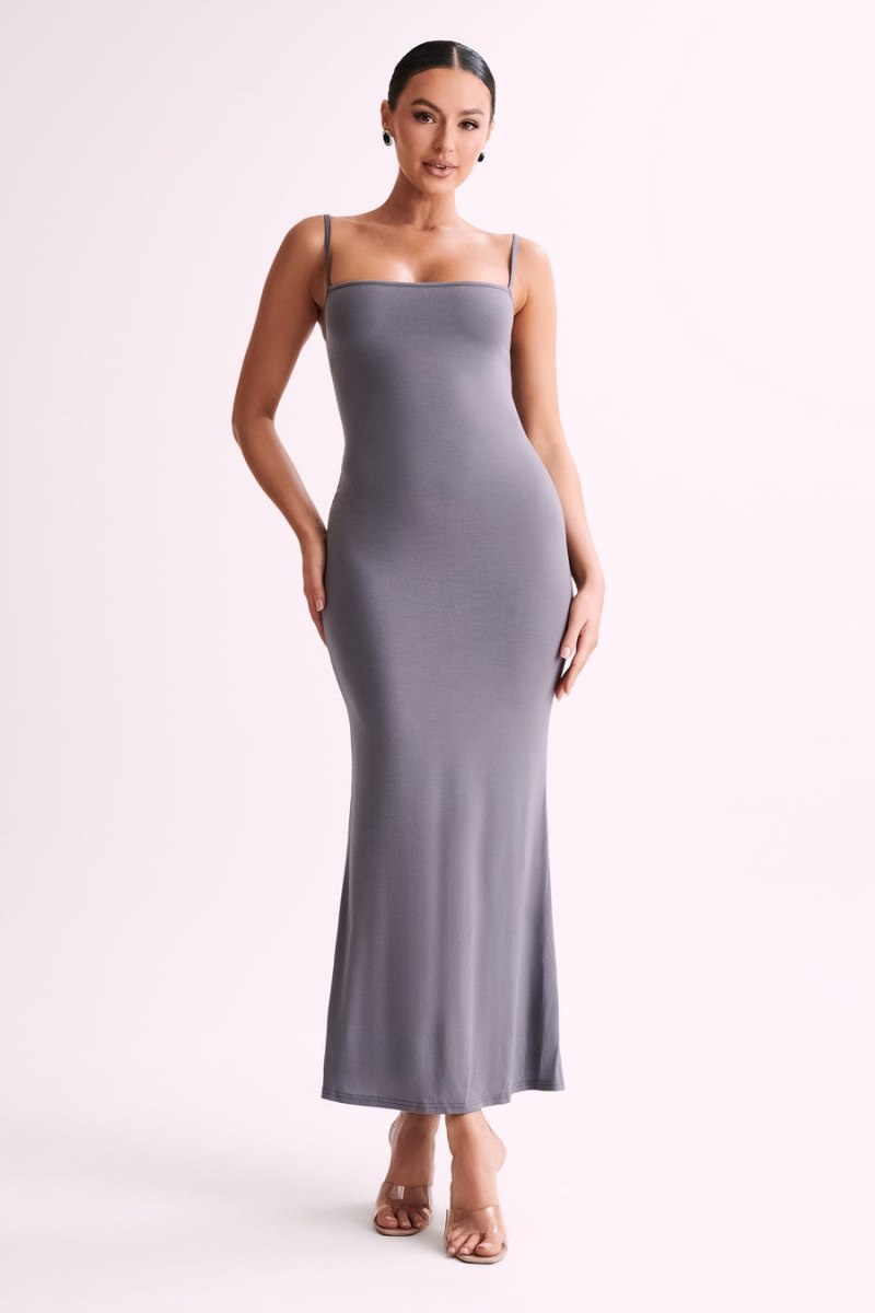 Women's Meshki Cassie Modal Fishtail Maxi Dress Grey Australia | J5U-6832