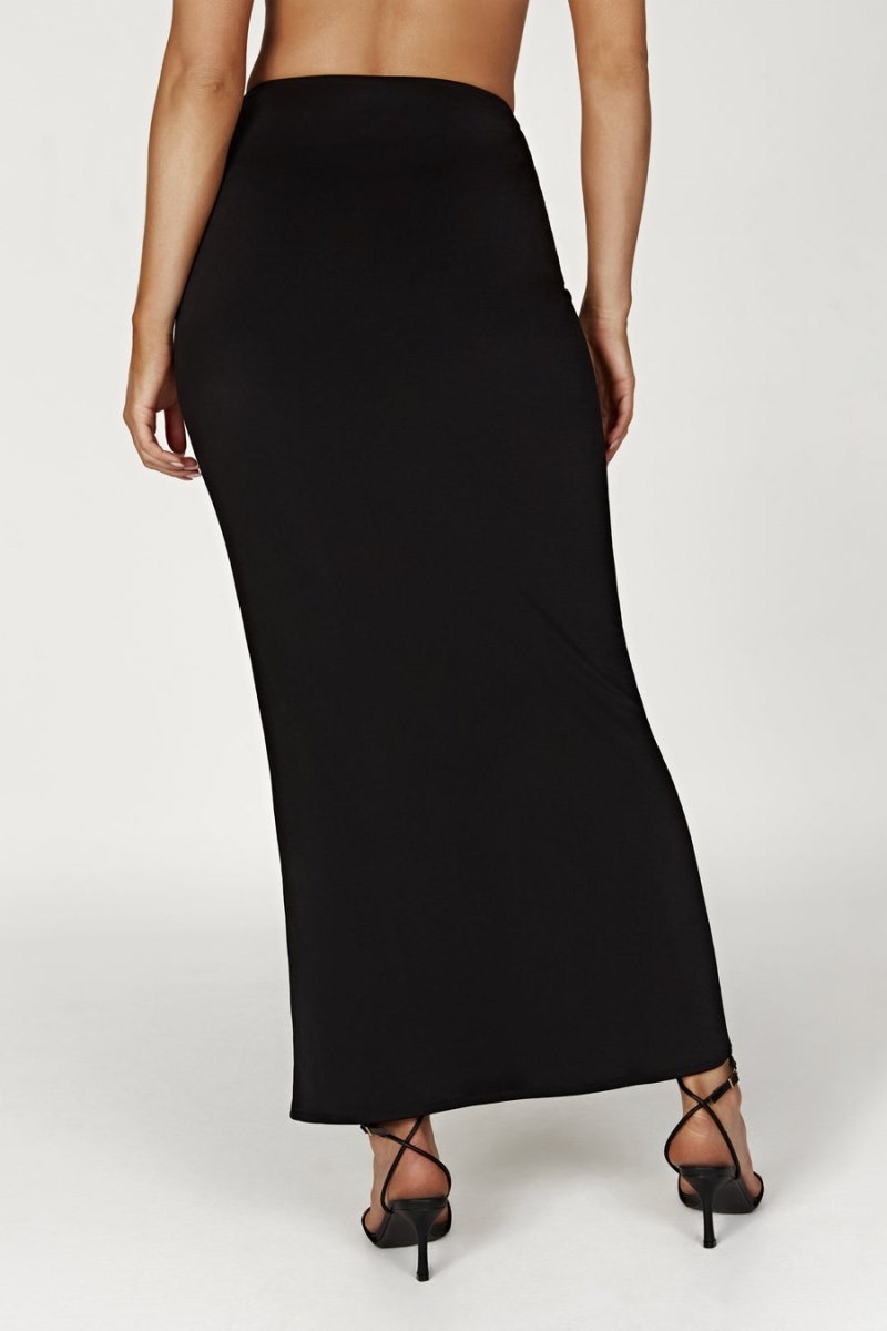 Women's Meshki Ceri Maxi Twist Skirts Black Australia | E8F-5773