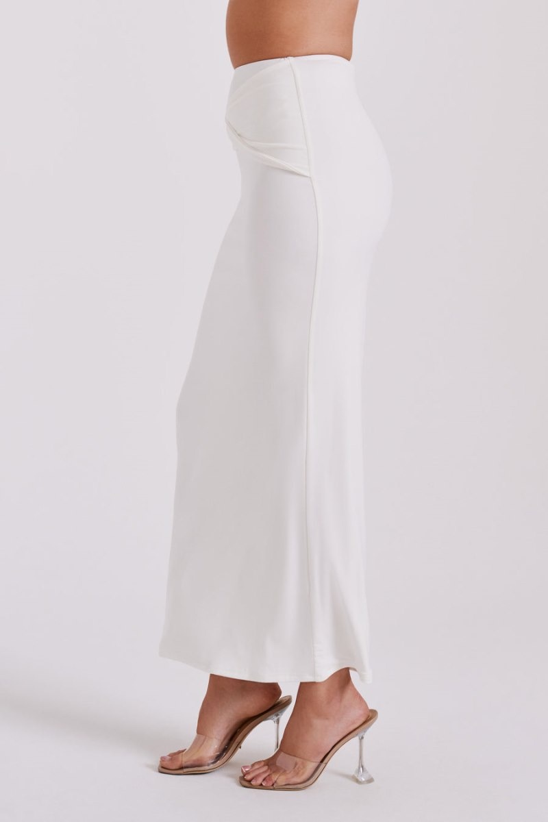 Women's Meshki Ceri Maxi Twist Skirts White Australia | O5I-6025