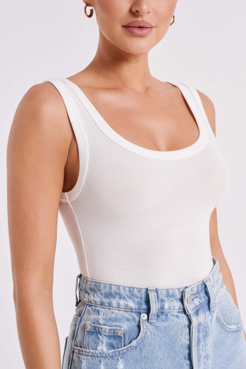 Women's Meshki Chandler Modal Tank Top White Australia | H0X-5189