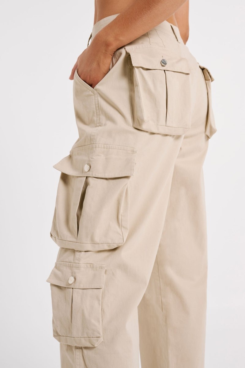 Women's Meshki Clea Cargo Pants Khaki Australia | I3Y-6645