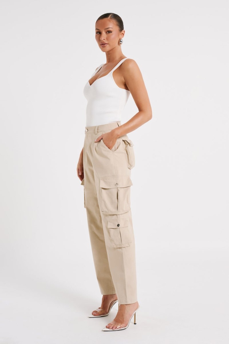 Women's Meshki Clea Cargo Pants Khaki Australia | I3Y-6645