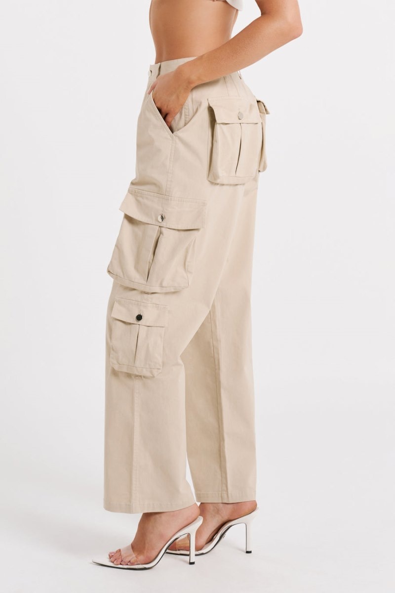 Women's Meshki Clea Cargo Pants Khaki Australia | I3Y-6645