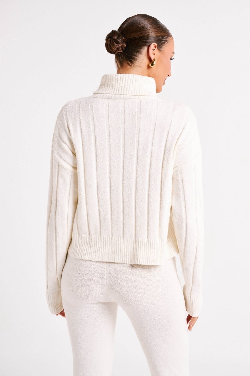 Women's Meshki Cupid Long Sleeve Turtle Neck Jumper White Australia | I3C-1335