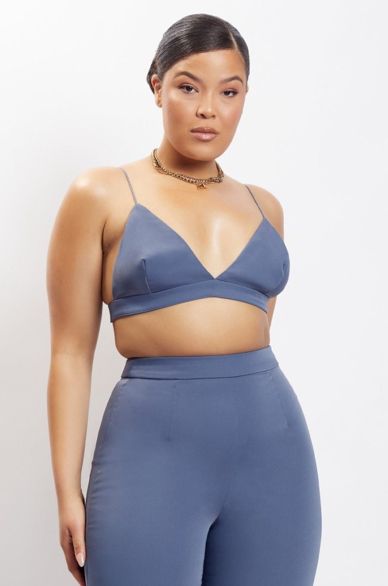 Women's Meshki Cynthia Triangle Bralettes Blue Australia | A2B-7451