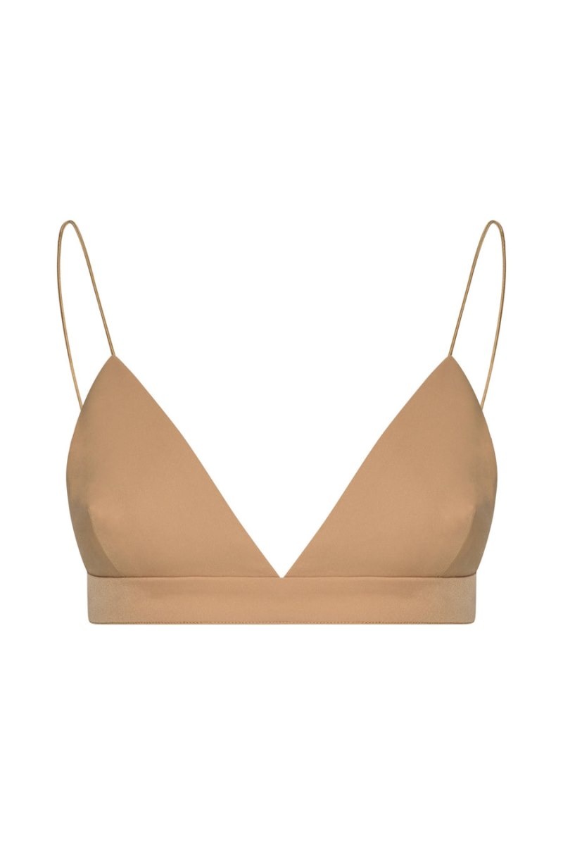 Women's Meshki Cynthia Triangle Bralettes Brown Australia | H5Y-1744